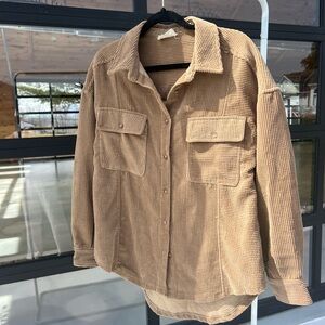 New In Tan Corduroy Shirt